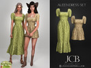 Sims 4 — ALEEN SHORT AND LONG DRESS SET by Joan_Campbell_Beauty_ — FLORAL COTTAGE CORE DRESS INCLUDES: