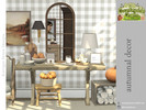Sims 4 — Autumnal Decor by kerriganhouse — A set of cozy and warm autumn clutter.