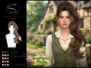 Sims 4 — S-CLUB Wavy Ponytail Hairstyle Countryside Charm by S-Club — Wavy Ponytail Hairstyle with 27 colors, thank you.