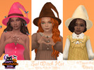 Sims 4 — Sal Witch Hat by Dissia — Velvet witch hat with a small brim