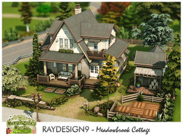 Sims 4 — Meadowbrook Cottage by RayDesign9 — I build this lot in Brindleton Bay 30x30 lot size and 2 floor. This house