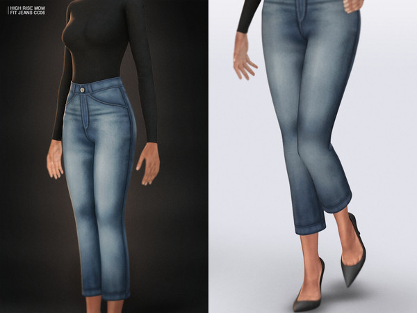 Sims 4 — High Rise Mom Fit Jeans by cosimetic — High Rise Mom Fit Jeans CC06 For those who love simple and classic