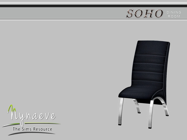 Sims 4 — Soho Dining Chair by NynaeveDesign — Soho Dining Room - Dining Chair Located in: Comfort - Dining Chairs Price:
