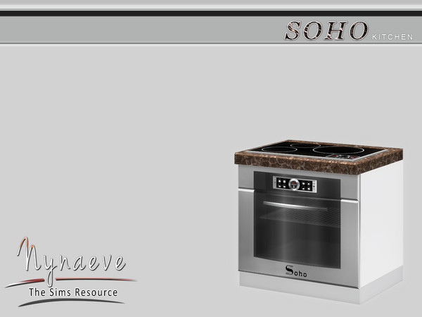 Sims 4 — Soho Stove (freestand version) by NynaeveDesign — Soho Kitchen - Stove (freestand version) Located in: