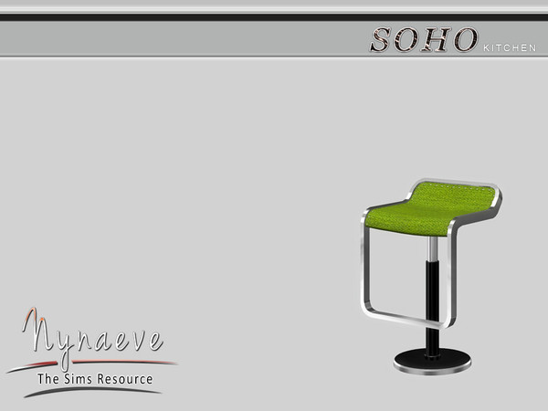 Sims 4 — Soho Stool by NynaeveDesign — Soho Kitchen - Bar Stool Located in: Comfort - Miscellaneous Price: 500 Tiles: 1x1
