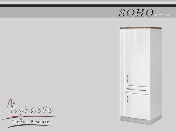 Sims 4 — Soho Fridge by NynaeveDesign — Soho Kitchen - Fridge Located in: Appliances - Refrigerators Price: 3000 Tiles: