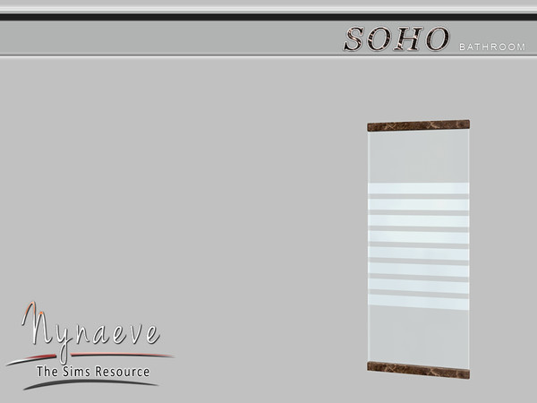 Sims 4 — Soho Glass Panel by NynaeveDesign — Soho Bathroom - Glass Panel Located in Decor - Miscellaneous Price: 100