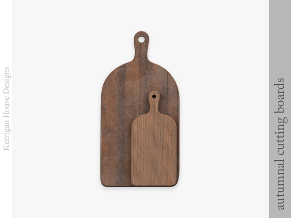 Sims 4 — Autumnal Cutting Boards by kerriganhouse — A set of cozy and warm autumn clutter.