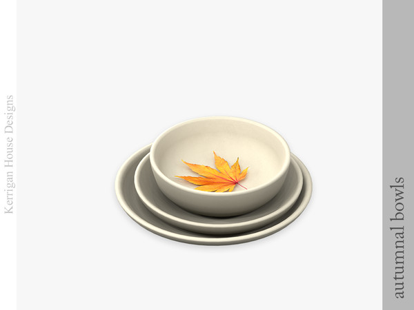 Sims 4 — Autumnal Bowls by kerriganhouse — A set of cozy and warm autumn clutter.