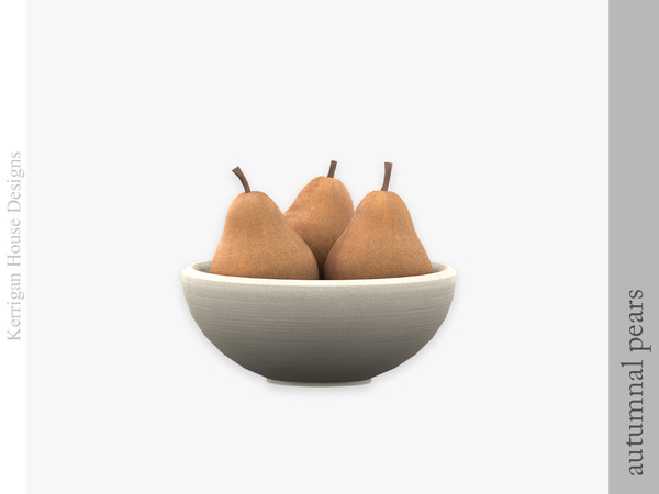 Sims 4 — Autumnal Pears by kerriganhouse — A set of cozy and warm autumn clutter.