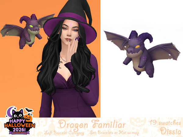 Sims 4 — Dragon Familiar - B - Left by Dissia — Dragon familiar levitating above your sim shoulder for both female and