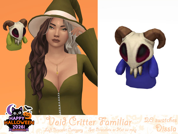 Sims 4 — Void Critter Familiar - A - Right by Dissia — Dragon familiar levitating above your sim shoulder for both female