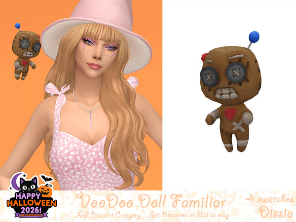 Sims 4 — Voodoo Doll Familiar - B- Left by Dissia — Voodoo doll familiar levitating above your sim shoulder for both