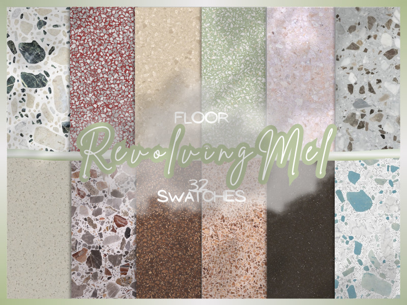 Sims 4 Build Mode CC RevolvingMel - The Terrazzo Collection by RevolvingMel