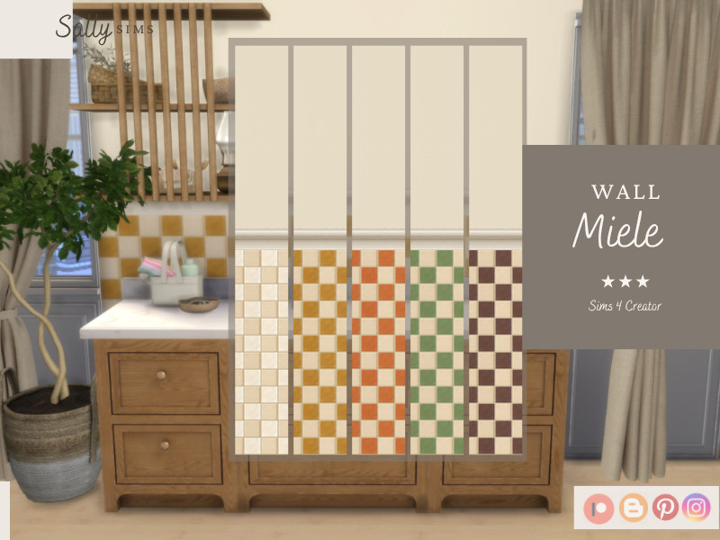 Sims 4 Build Mode CC Wall - MIELE by SallySims_cc