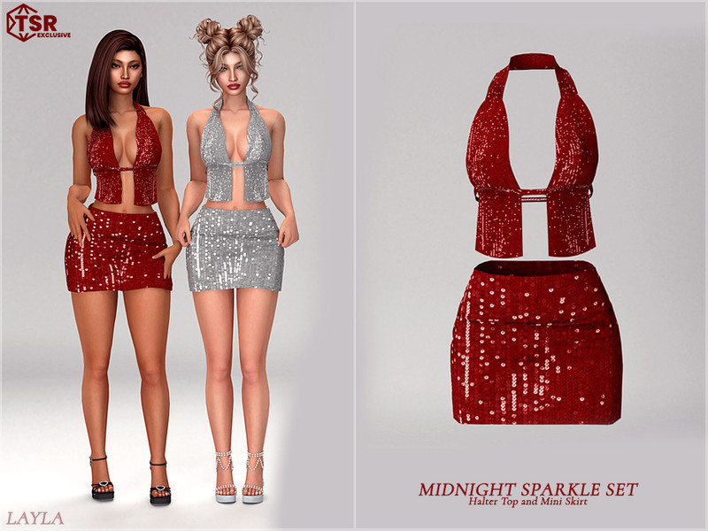 Sims 4 women’s top CC Halter Top by Layla