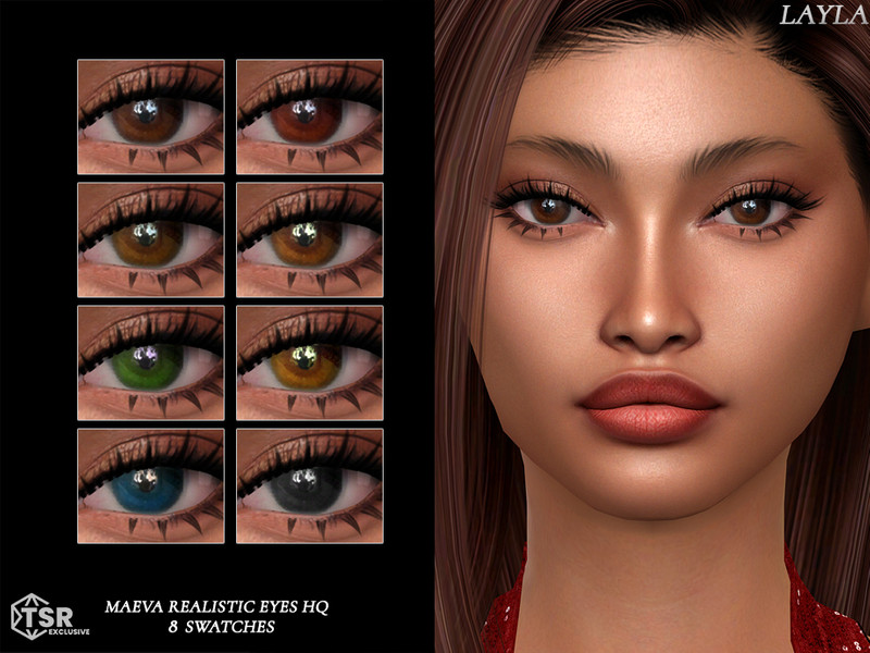Sims 4 eye color CC Layla - Maeva Realistic Eyes HQ by Layla