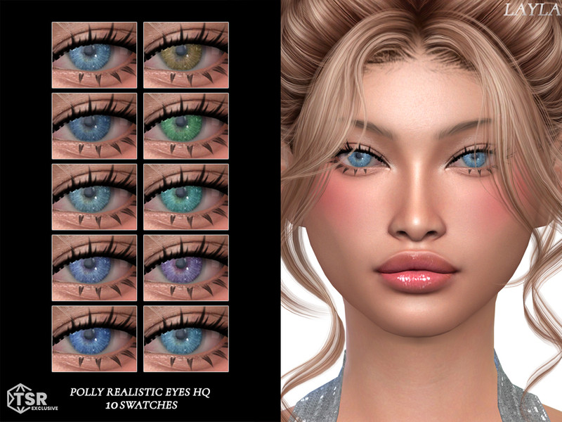 Sims 4 eye color CC Layla - Polly Realistic Eyes HQ by Layla