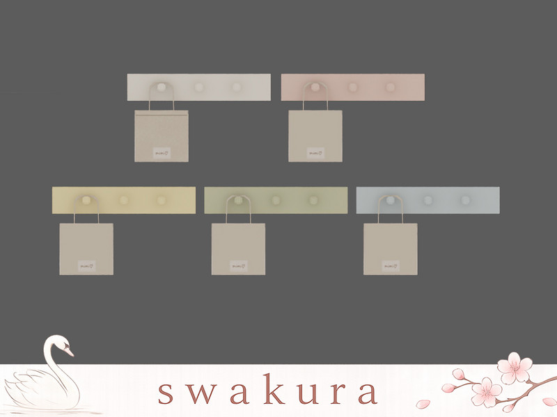 Sims 4 entryway hallway and storage CC MIMI Wall Hook Rack by Swakura