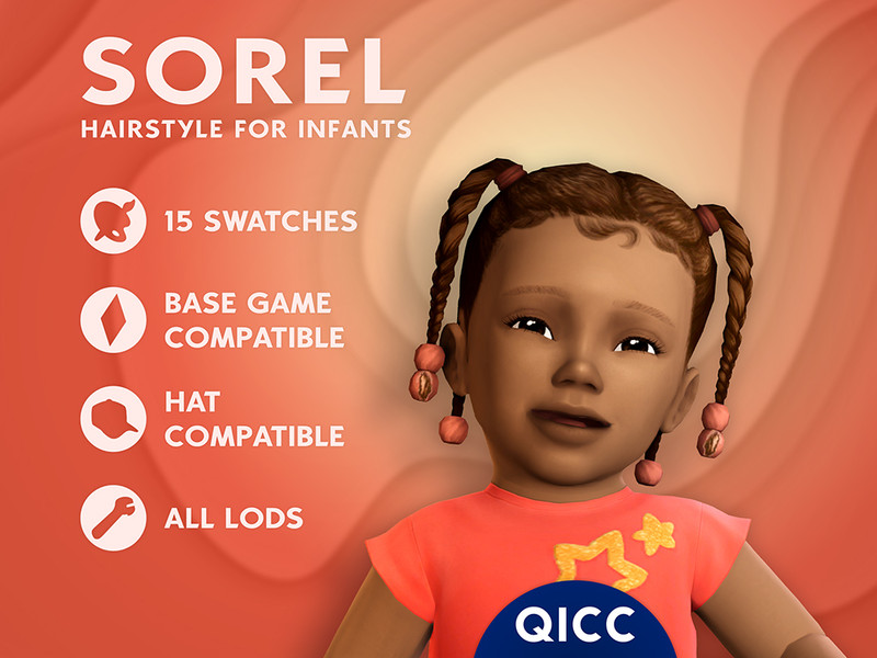 Sims 4 Maxis Match hair CC Sorel Hair for Infants by qicc