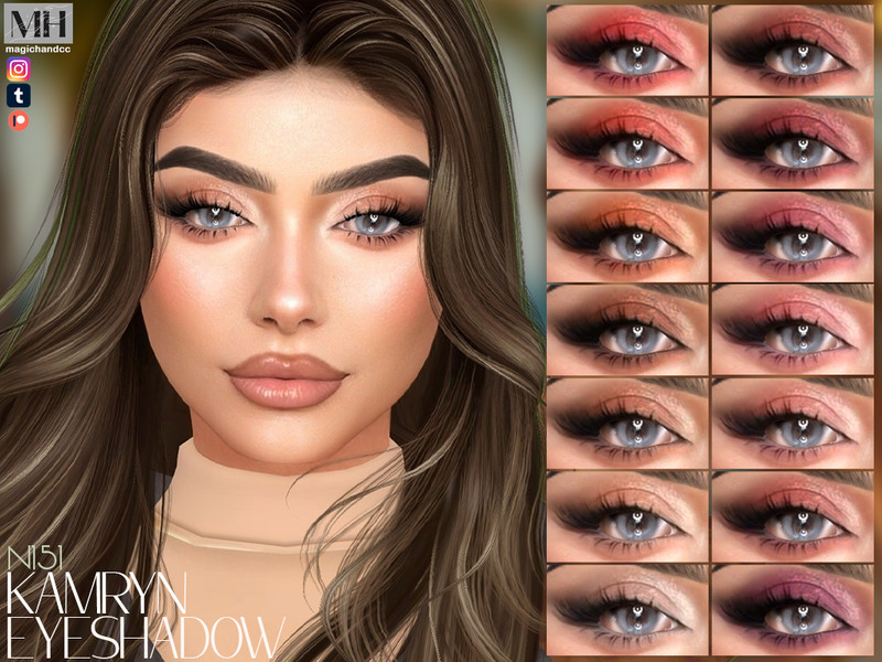 Sims 4 eyeshadow CC Kamryn Eyeshadow by MagicHand