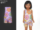 Sims 4 — Blake Outfit With Floral Top And Shorts by talarian — Playful toddler outfit with a sleeveless top and matching