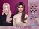 Sims 4 — Amaya Hairstyle by Anto — long hairstyle tied in the back