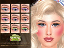 Sims 4 — Countryside Charm Jolene Eyeshadow HQ by Caroll912 — A 9-swatch cut crease eyeshadow inspired by Dolly Parton.