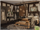 Sims 4 — Inga II - Bedroom by marychabb — The bedroom is decorated in the style of an old Slavic cottage, featuring