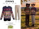 Sims 4 — Countryside Charm - Winter Fair Isle Sweater and Cozy Lounge Pants by Daph's — Bring cozy winter vibes to your