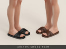 Sims 4 — Cross slippers Male by Arltos — 6 colors.