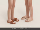 Sims 4 — Cross slippers Child by Arltos — 6 colors.