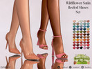 Sims 4 — Wildflower Satin Heeled Shoes Set by LVNDRCC — Satin heels with light, subtle and light flower pattern. In 55