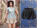 Sims 4 — Satin bubble mini skirt by MysteriousOo — A sleek satin mini skirt with a voluminous bubble shape. Its soft