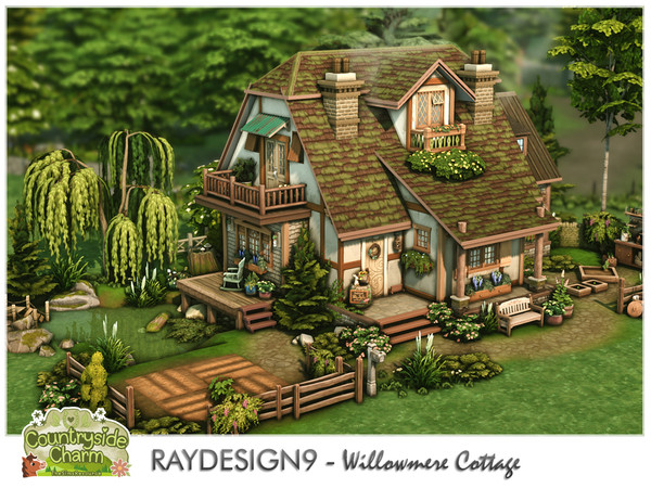 Sims 4 — Willowmere Cottage by RayDesign9 — I build this lot in Henford on Bagley 20x30 lot size and 2 floor. This house