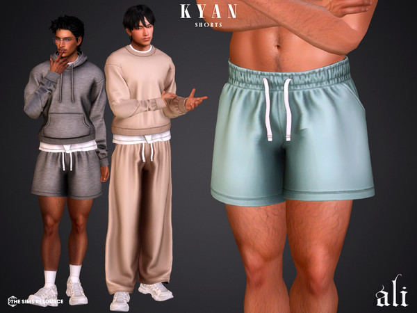 Sims 4 — KYAN shorts by ali1 — Hoodie, Sweatshirt, Shorts and Sweatpants