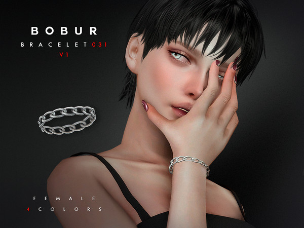 Sims 4 — LEtreinte Bracelet V1 R by Bobur2 — LEtreinte Bracelet Set Where the raw strength of a massive chain meets the