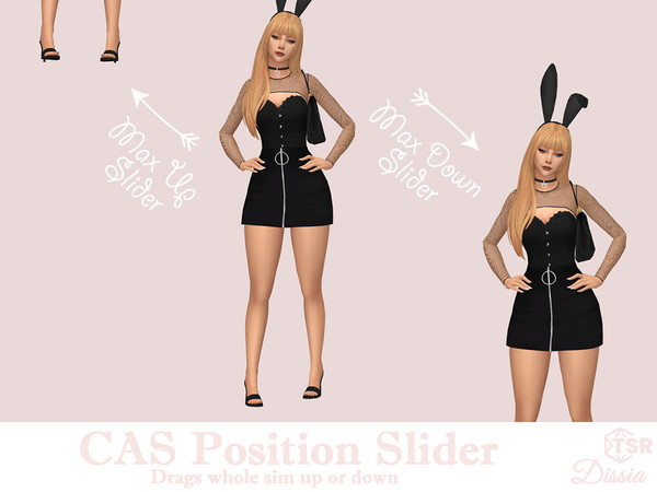 Sims 4 — CAS Position Slider UP - Feet UP-DOWN Location by Dissia — I use position slider for a long time to make pics,