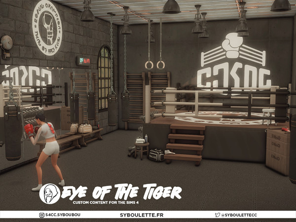 Sims 4 — Eye of The Tiger - Jerk Block by Syboubou — Eye of the Tiger is an oldschool boxing gym set built for sims who