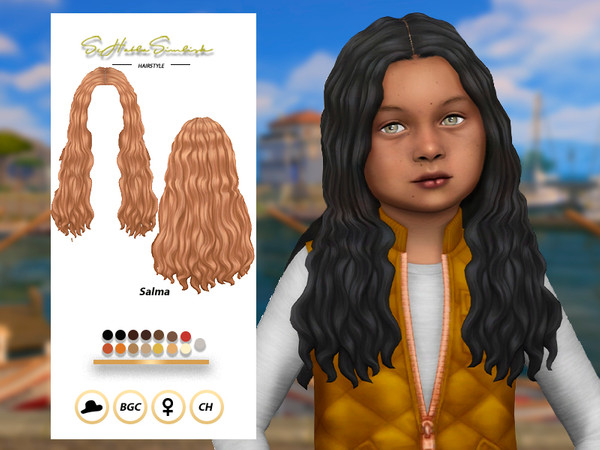 Sims 4 — SHS_SalmaChildre_RecolorHair by sehablasimlish — Hope you like it and enjoy it. Maxis Match