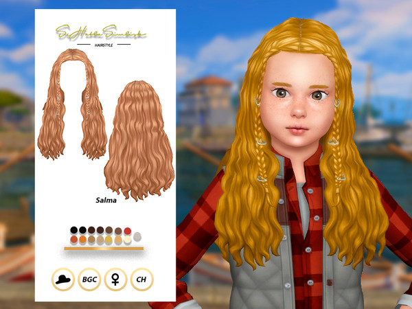 Sims 4 — SHS_SalmaV2_ChildrenHair by sehablasimlish — Hope you like it and enjoy it. Maxis Match