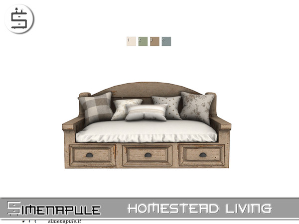 Sims 4 — [SeN4] Homestead Living - Sofa by Simenapule — Homestead LivingHomestead LivingHomestead LivingHomestead Living