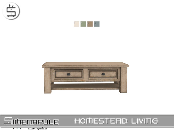 Sims 4 — [SeN4] Homestead Living - Table Coffee by Simenapule — Homestead LivingHomestead LivingHomestead LivingHomestead