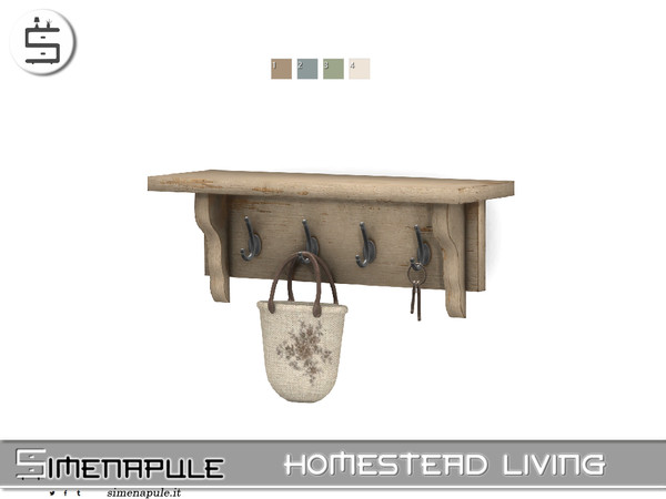 Sims 4 — [SeN4] Homestead Living - Wall Rack by Simenapule — Homestead LivingHomestead LivingHomestead LivingHomestead