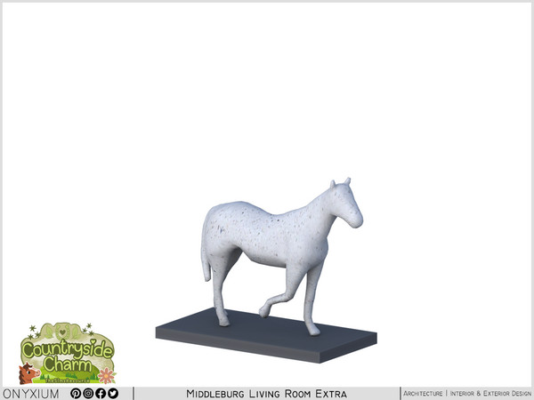 Sims 4 — Middleburg Small Horse Statue by Onyxium — Onyxium@TSR Design Workshop Decoration Collection - Belong To The