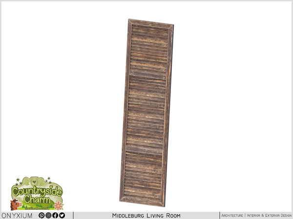 Sims 4 — Middleburg Louver Panel by Onyxium — Onyxium@TSR Design Workshop Living Room Collection - Belong To The 2026