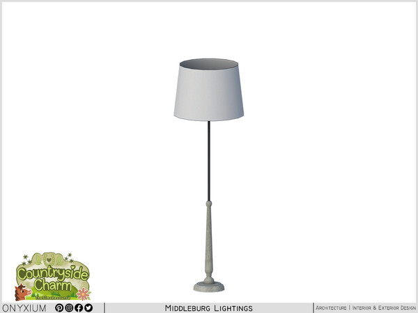 Sims 4 — Middleburg Floor Lamp by Onyxium — Onyxium@TSR Design Workshop Lighting Collection - Belong To The 2026 Year
