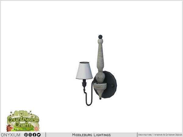 Sims 4 — Middleburg Wall Lamp One Light by Onyxium — Onyxium@TSR Design Workshop Lighting Collection - Belong To The 2026