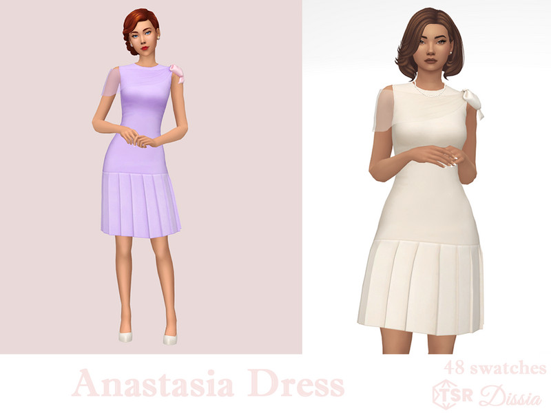 Sims 4 dress CC Anastasia Dress by Dissia