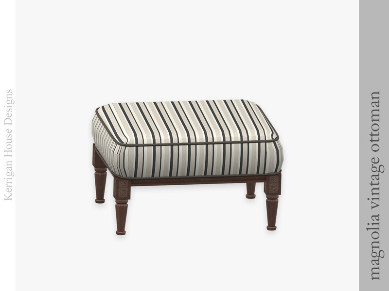 Sims 4 furniture CC Magnolia Vintage Ottoman by kerriganhouse